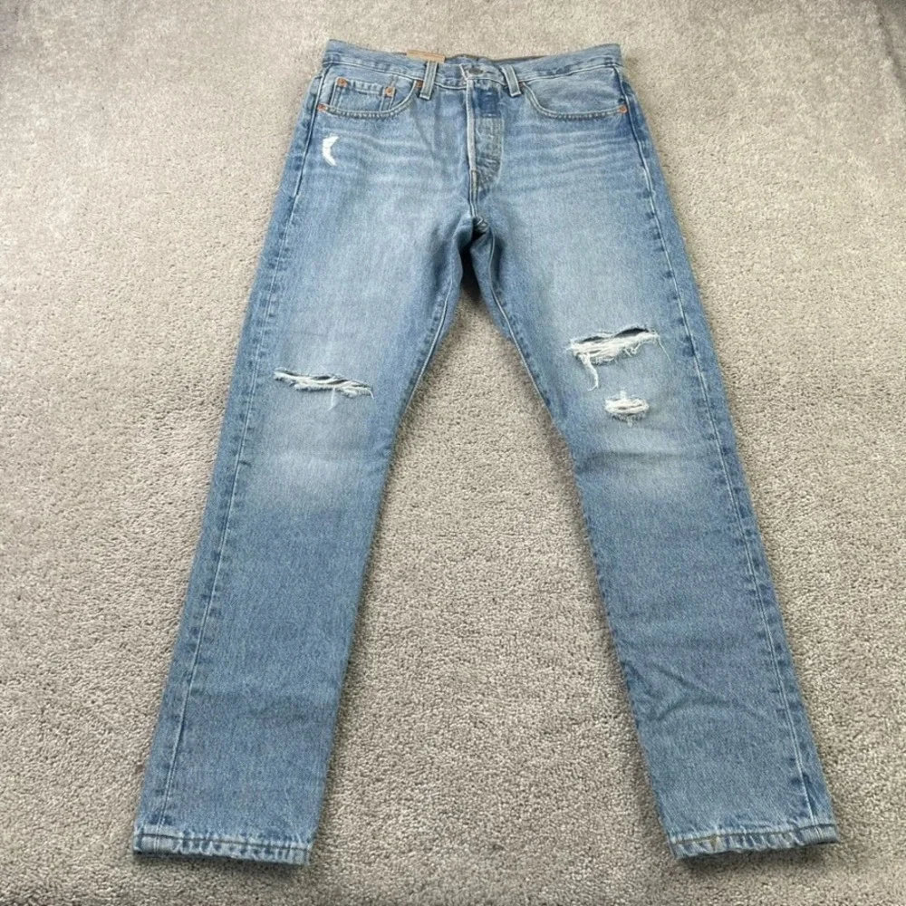 Levis‎ Jeans Womens 28 Blue 501 S Skinny Button Fly High Rise Denim NEW NWT